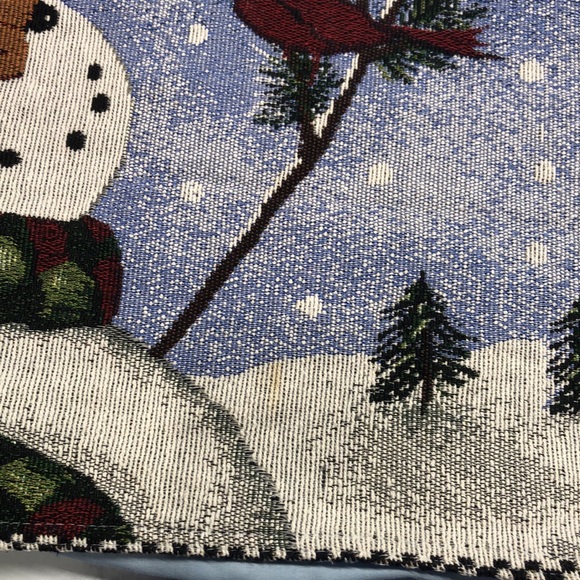 Snowman Tapestry Table Runner - Picture 4 of 7